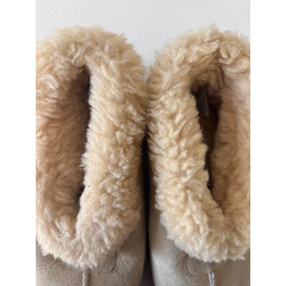 UGG Coquette slide slippers women's size 7 Sheepskin Tan suede - Picture 10 of 11